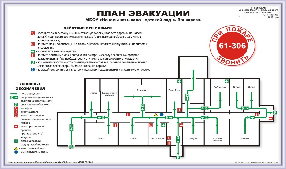 План эвакуации для детей